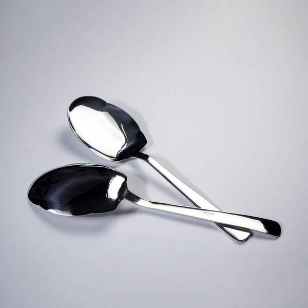 Set of 2 -  Stainless Steel Rice Spoons - (Plain) - Skcookware