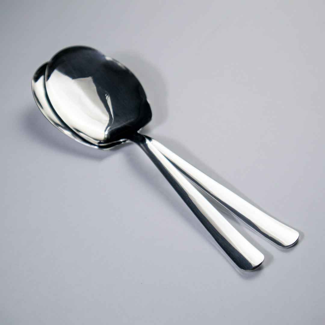 Set of 2 -  Stainless Steel Rice Spoons - (Plain) - Skcookware