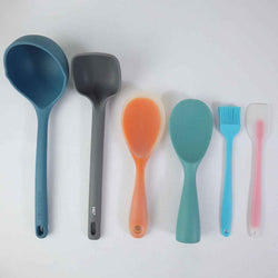 Set of 6 Silicon Spatula and Soup Spoon - Note6 - Skcookware