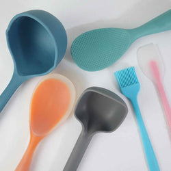 Set of 6 Silicon Spatula and Soup Spoon - Note6 - Skcookware