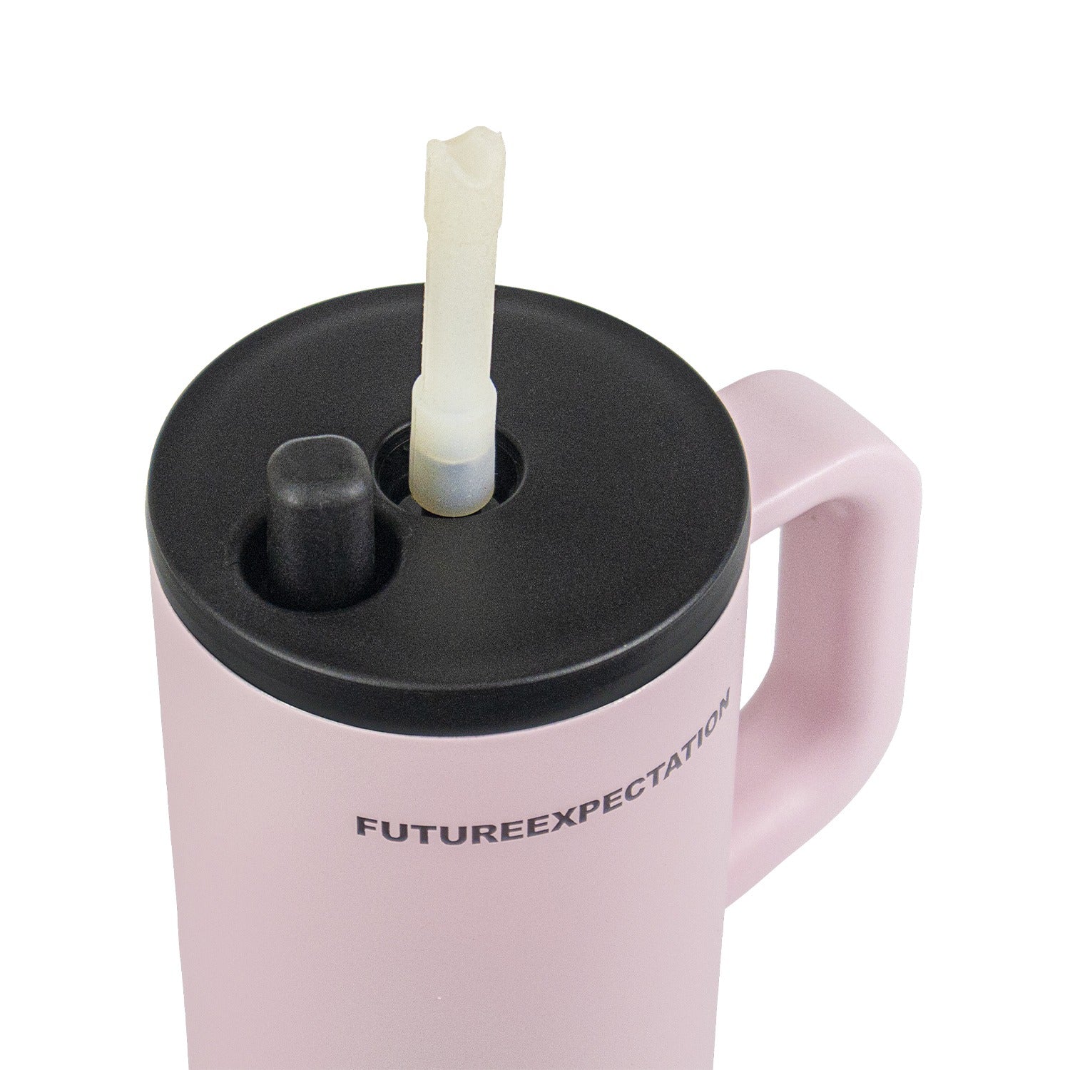 Top View Insulated Stainless Steel Tumbler with Handle & Straw  B14 - Sk Cookware