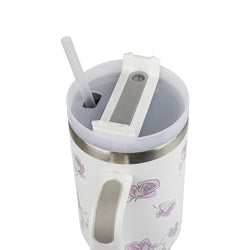 Top View Insulated Stainless Steel Tumbler with Handle & Straw  B16 Sk Cookware