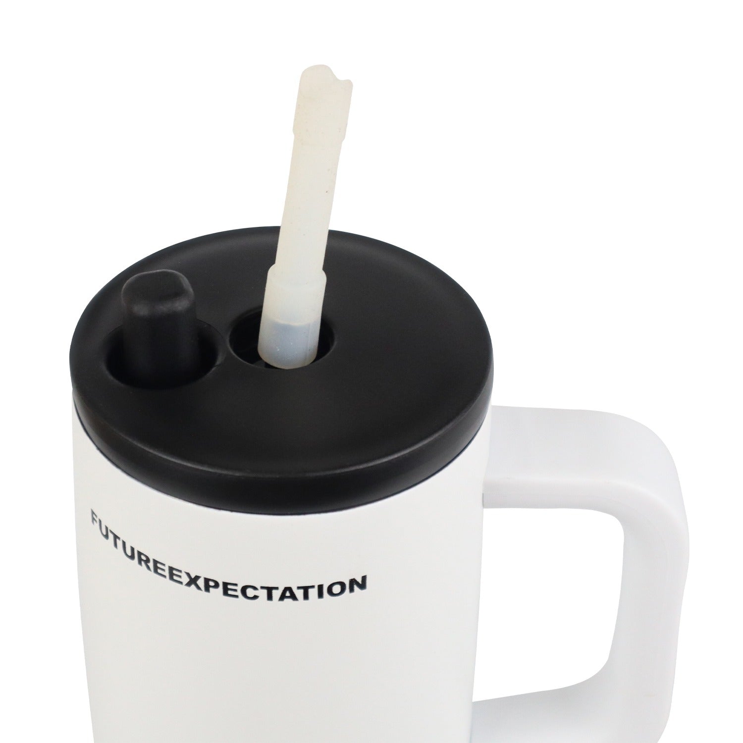 Top View Insulated Stainless Steel Tumbler with Handle & Straw B18 Sk Cookware