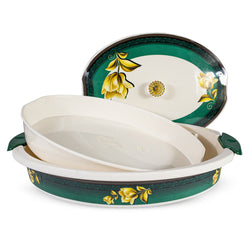 74 Pieces Double Glaze Melamine Glorious Dinnerware Set [8 Person Serving] - G-08