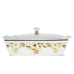 69 Pieces Melamine Sigma Dinnerware Set with Glass Top [8 Person Serving] S2