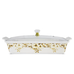 69 Pieces Melamine Sigma Dinnerware Set with Glass Top [8 Person Serving] S2