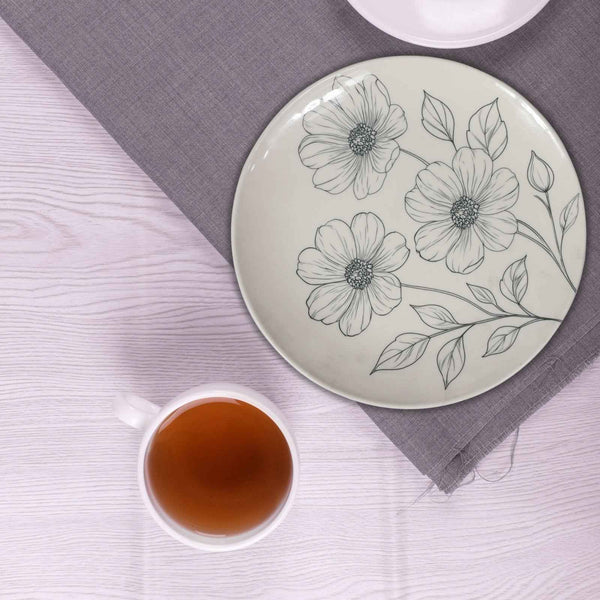 69 Pieces Melamine Rawayat Dinnerware Set with Glass Top [8 Person Serving] - R06