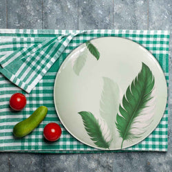 69 Pieces Melamine Rawayat Dinnerware Set with Glass Top [8 Person Serving] - R05