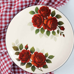 69 Pieces Melamine Rawayat Dinnerware Set with Glass Top [8 Person Serving] - R04