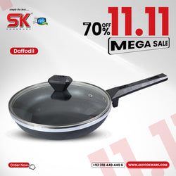 Non Stick Daffodil Frypan with Glass Lid - Gray