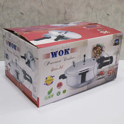 2 in 1 Mirror Polish Wok Pressure Cooker with Free Glass Lid (Baigona Cooker)