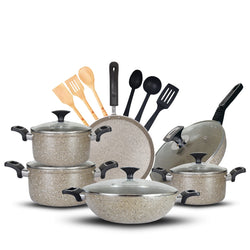 17 Pieces Non Stick Marble Coated Precious Gift Pack Set