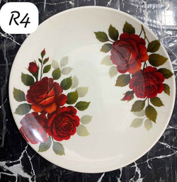 69 Pieces Melamine Rawayat Dinnerware Set with Glass Top [8 Person Serving] - R04