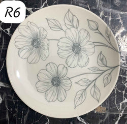 69 Pieces Melamine Rawayat Dinnerware Set with Glass Top [8 Person Serving] - R06