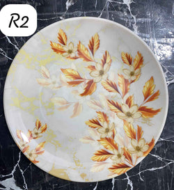 69 Pieces Melamine Rawayat Dinnerware Set with Glass Top [8 Person Serving] - R02