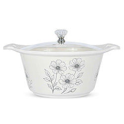 69 Pieces Melamine Rawayat Dinnerware Set with Glass Top [8 Person Serving] - R06