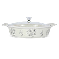 69 Pieces Melamine Rawayat Dinnerware Set with Glass Top [8 Person Serving] - R06