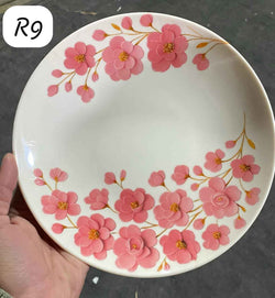 69 Pieces Melamine Rawayat Dinnerware Set with Glass Top [8 Person Serving] - R09