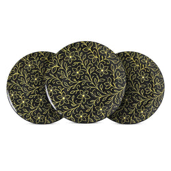 69 Pieces Melamine Rawayat Dinnerware Set with Glass Top [8 Person Serving] - R03