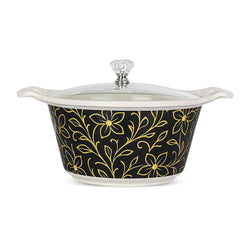 69 Pieces Melamine Rawayat Dinnerware Set with Glass Top [8 Person Serving] - R03