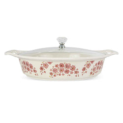 69 Pieces Melamine Rawayat Dinnerware Set with Glass Top [8 Person Serving] - R09