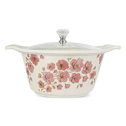 69 Pieces Melamine Rawayat Dinnerware Set with Glass Top [8 Person Serving] - R09