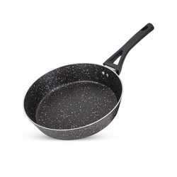 16 Pieces Marble Coated Non-Stick  Gift Pack Signature Cookware Set - Golden Black