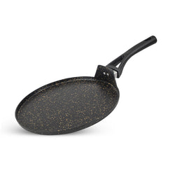 16 Pieces Marble Coated Non-Stick  Gift Pack Signature Cookware Set - Golden Black