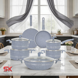 16 Pieces Marble Coated Gift Pack Imperial Cookware Set