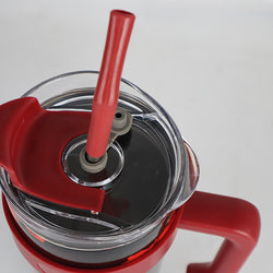 Insulated Stainless Steel Tumbler with Handle & Straw - B4