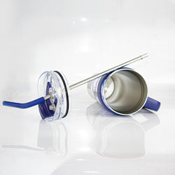 Insulated Stainless Steel Tumbler with Handle & Straw - B2