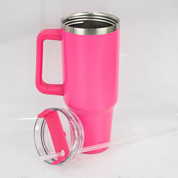 Insulated Stainless Steel Tumbler with Handle & Straw - B13