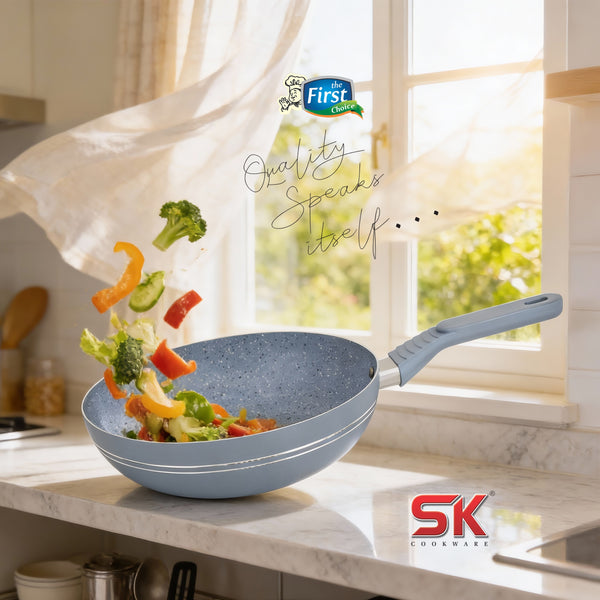 Eco Series 26cm Deep Fry Pan – Marble Coated Non-Stick