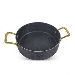 Export Leftover Marble Coated Non-Stick Fish Pot with Golden Handles