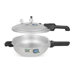 4 Liter Emerald 2-in-1 Aluminum Pressure Cooker & Karahi/Wok
