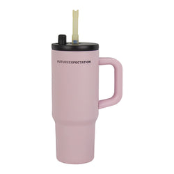Insulated Stainless Steel Tumbler with Handle & Straw - B14