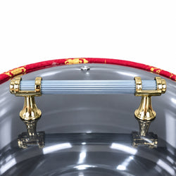 Luxury Maroon & Gold Insulated Hot Pot with Glass Lid