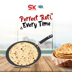 Non Stick Marble Coated Tawa - Black