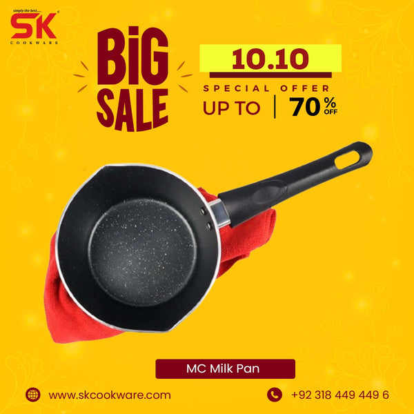 Marble Coated Milk Pan - Black