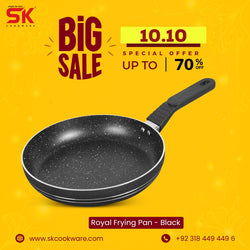 Black Marble Coated Royal Frying Pan