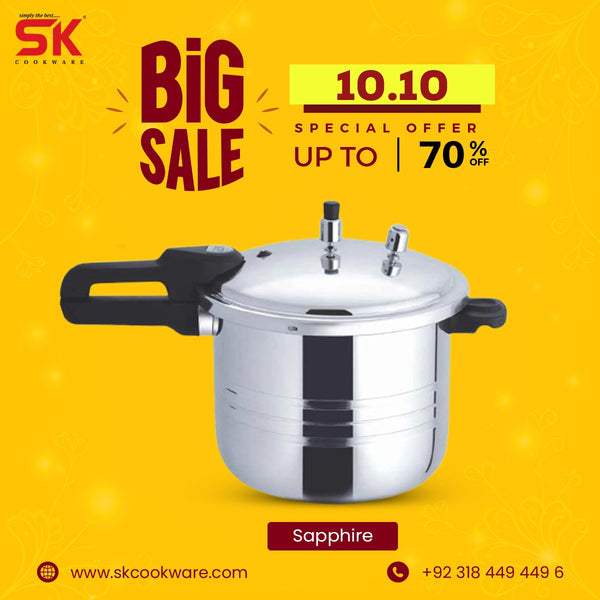 Mirror Polish Sapphire Pressure Cooker