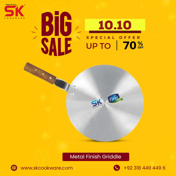 Aluminum Metal Finish Griddle Tawa
