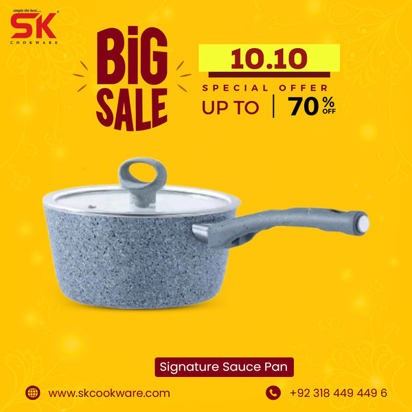 18cm Non Stick Marble Coated Signature Sauce Pan