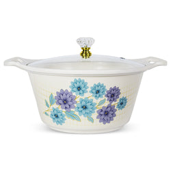 69 Pieces Melamine Sigma Dinnerware Set with Glass Top [8 Person Serving]