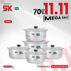 Premium Quality Anodize Casserole Set - Even