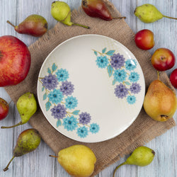 69 Pieces Melamine Rawayat Dinnerware Set with Glass Top [8 Person Serving] - R07