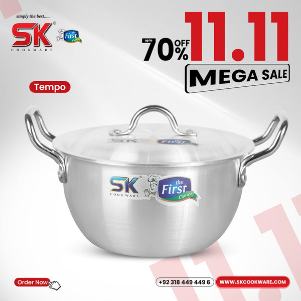 Heavy Gauged Aluminum Metal Finish Casserole Tempo [Apple Pots]