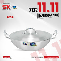 Heavy Guage Aluminum Metal Finish Wok