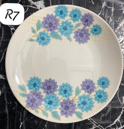 69 Pieces Melamine Rawayat Dinnerware Set with Glass Top [8 Person Serving] - R07