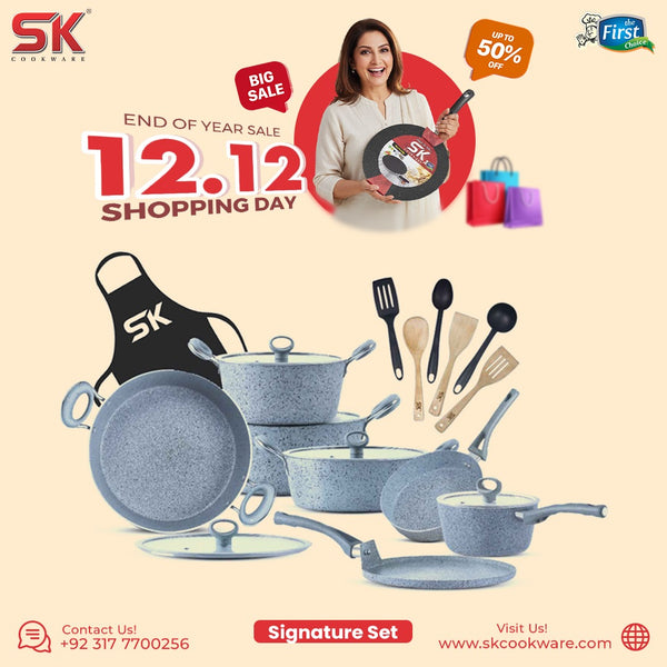 20 Pieces Marble Coated Gift Pack Signature PLUS Cookware Set